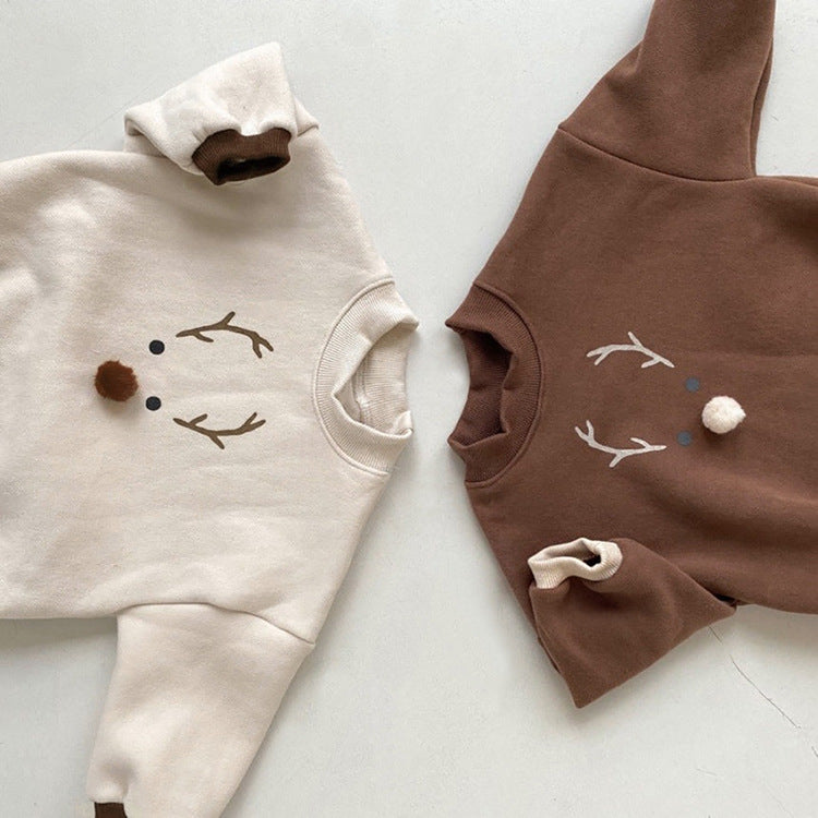 Christmas Baby Romper For Autumn And Winter Wear